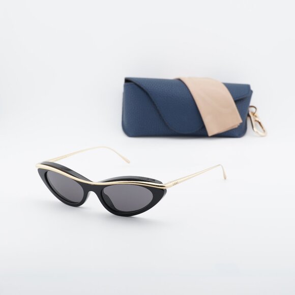 Loewe LW40166I 01A Cat Eye Sunglasses – Black Gold\\Grey main image 8